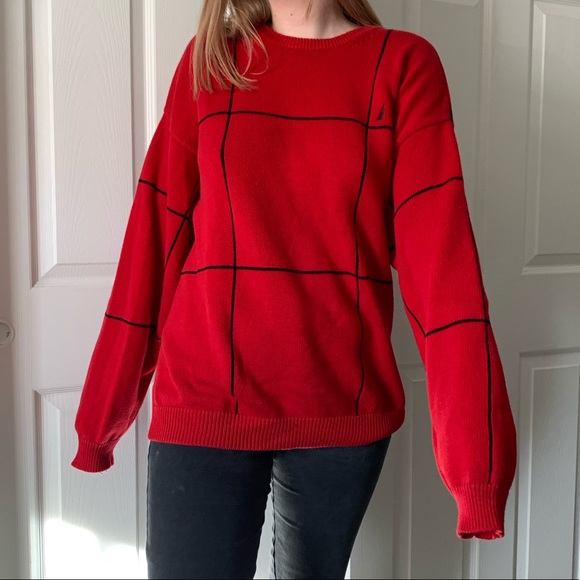 NAUTICA / grid sweater - Picture 2 of 4
